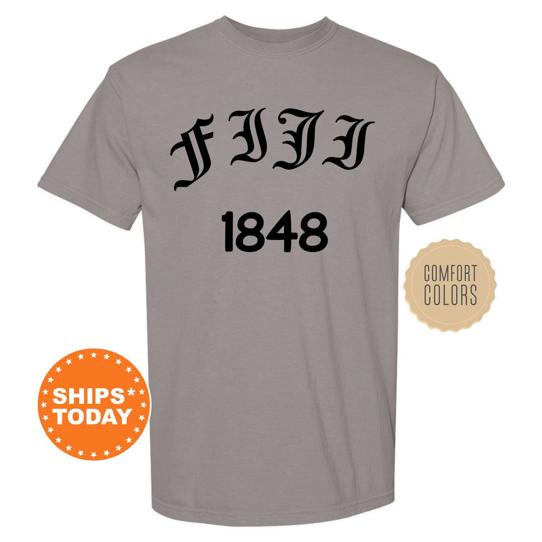 FIJI Old English Oaths Fraternity T-Shirt | Phi Gamma Delta Greek Apparel | Comfort Colors Tees | Bid Day Gift | College Greek Life _ 11190g