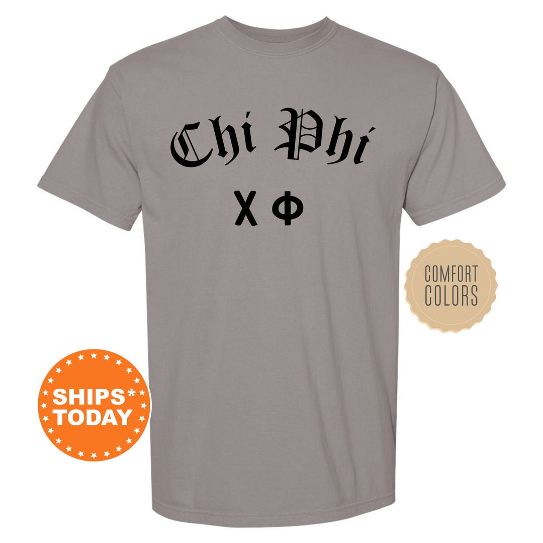 Chi Phi Old English Oaths Fraternity T-Shirt | Chi Phi Greek Apparel | Comfort Colors Shirt | Bid Day Gift | College Greek Life _ 11181g