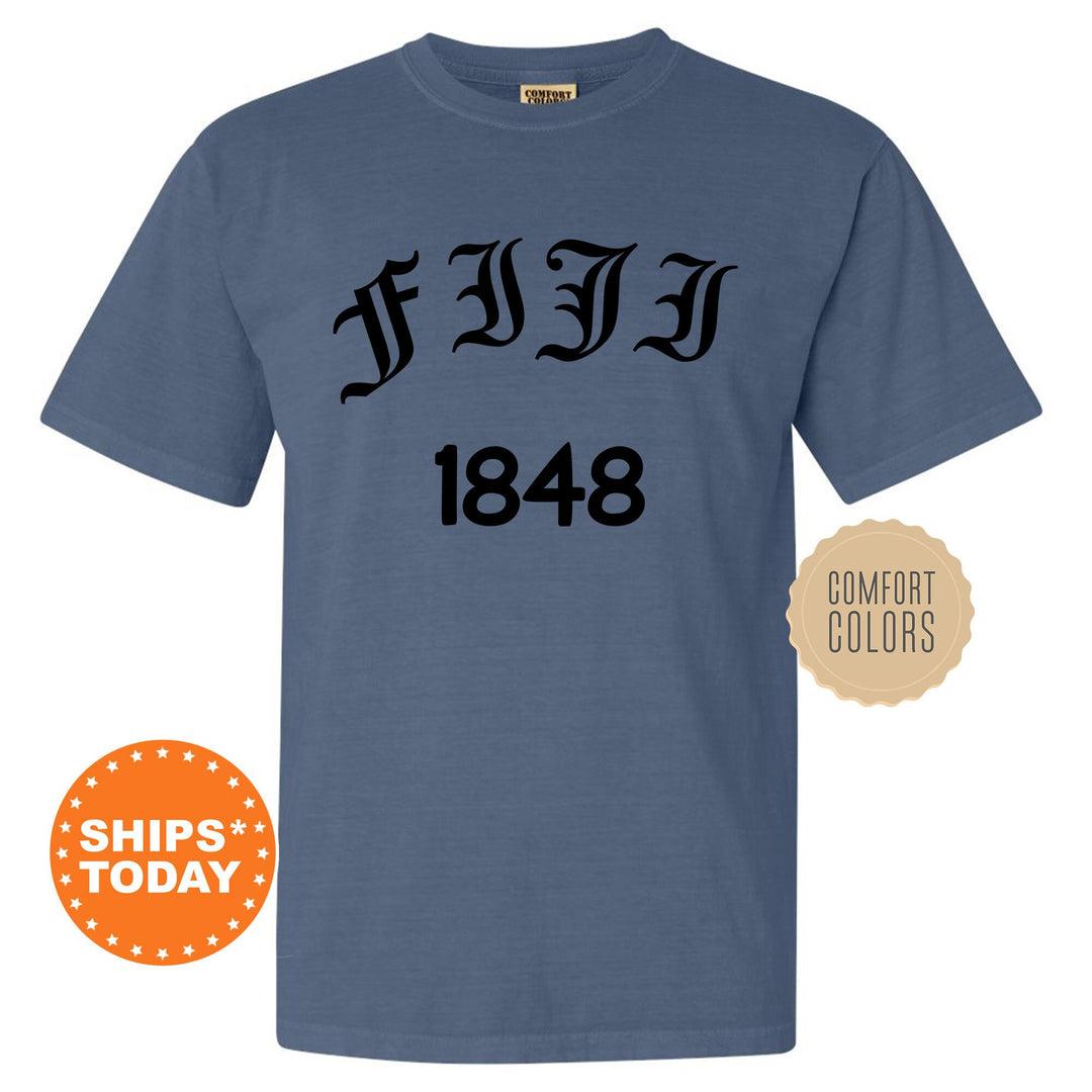 FIJI Old English Oaths Fraternity T-Shirt | Phi Gamma Delta Greek Apparel | Comfort Colors Tees | Bid Day Gift | College Greek Life _ 11190g