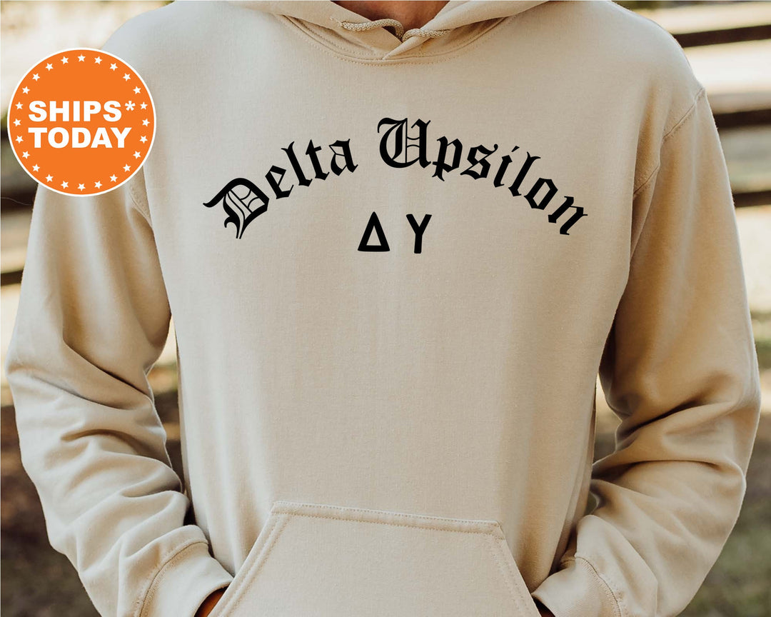 Delta Upsilon Old English Oaths Fraternity Sweatshirt | DU Sweatshirt | Rush Sweatshirt | Bid Day Gift | College Greek Apparel _ 11185g