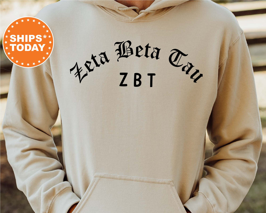 Zeta Beta Tau Old English Oaths Fraternity Sweatshirt | ZBT Sweatshirt | Rush Sweatshirt | Bid Day Gift | College Greek Apparel _ 11205g