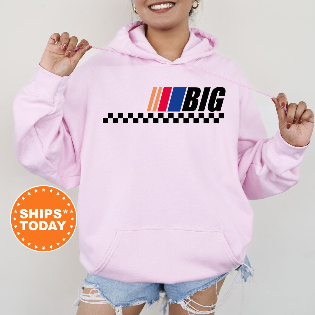 Big Little GBig GGBig Checkered Flag Sorority Sweatshirt | Big Little Gift | Sorority Reveal | Bid Day Basket | Big Little Sweatshirt _ 3