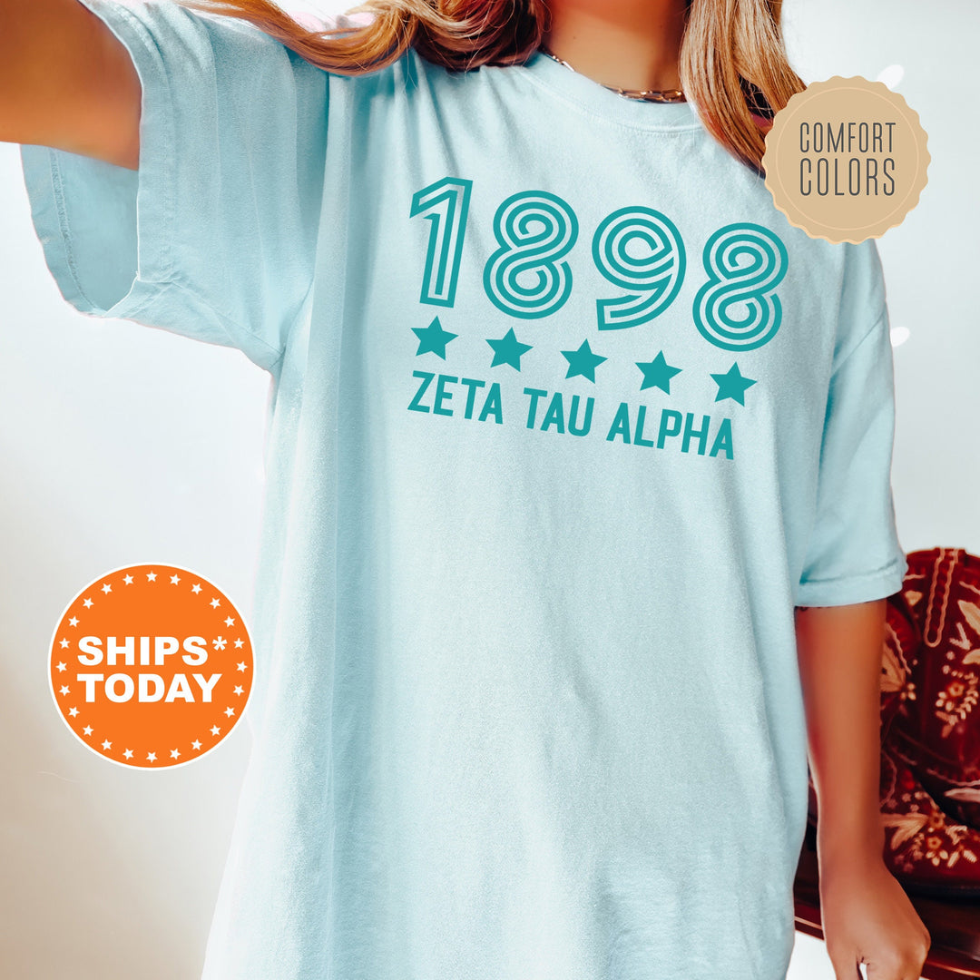 Zeta Tau Alpha Star Girls Sorority T-Shirt | ZETA Comfort Colors Shirt | Sorority Merch | Big Little Reveal Gift | Greek Apparel _ 16535g