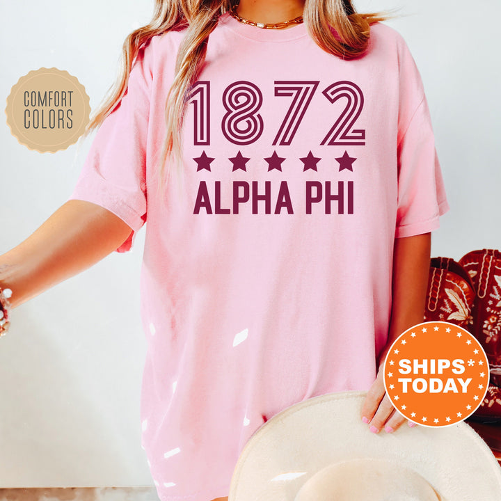 Alpha Phi Star Girls Sorority T-Shirt | APHI Comfort Colors Shirt | Sorority Merch | Big Little Reveal Gift | Greek Apparel _ 16515g