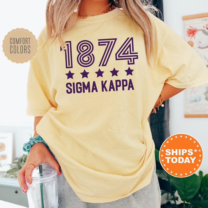 Sigma Kappa Star Girls Sorority T-Shirt | Sigma Kappa Comfort Colors Shirt | Sorority Merch | Big Little Reveal | Sorority Gift _ 16532g