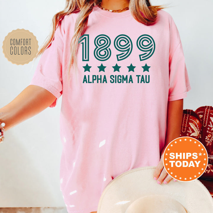 Alpha Sigma Tau Star Girls Sorority T-Shirt | Comfort Colors Shirt | Sorority Merch | Big Little Reveal Gift | Greek Apparel _ 16517g