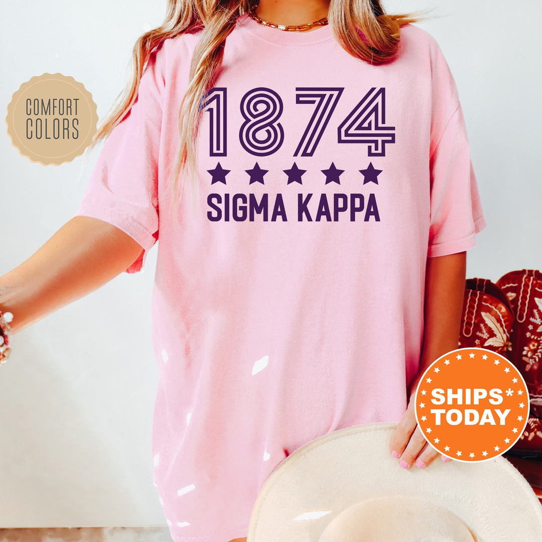 Sigma Kappa Star Girls Sorority T-Shirt | Sigma Kappa Comfort Colors Shirt | Sorority Merch | Big Little Reveal | Sorority Gift _ 16532g