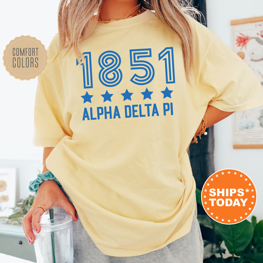 Alpha Delta Pi Star Girls Sorority T-Shirt | ADPI Comfort Colors Shirt | Sorority Merch | Big Little Reveal Gift | Greek Apparel _ 16511g