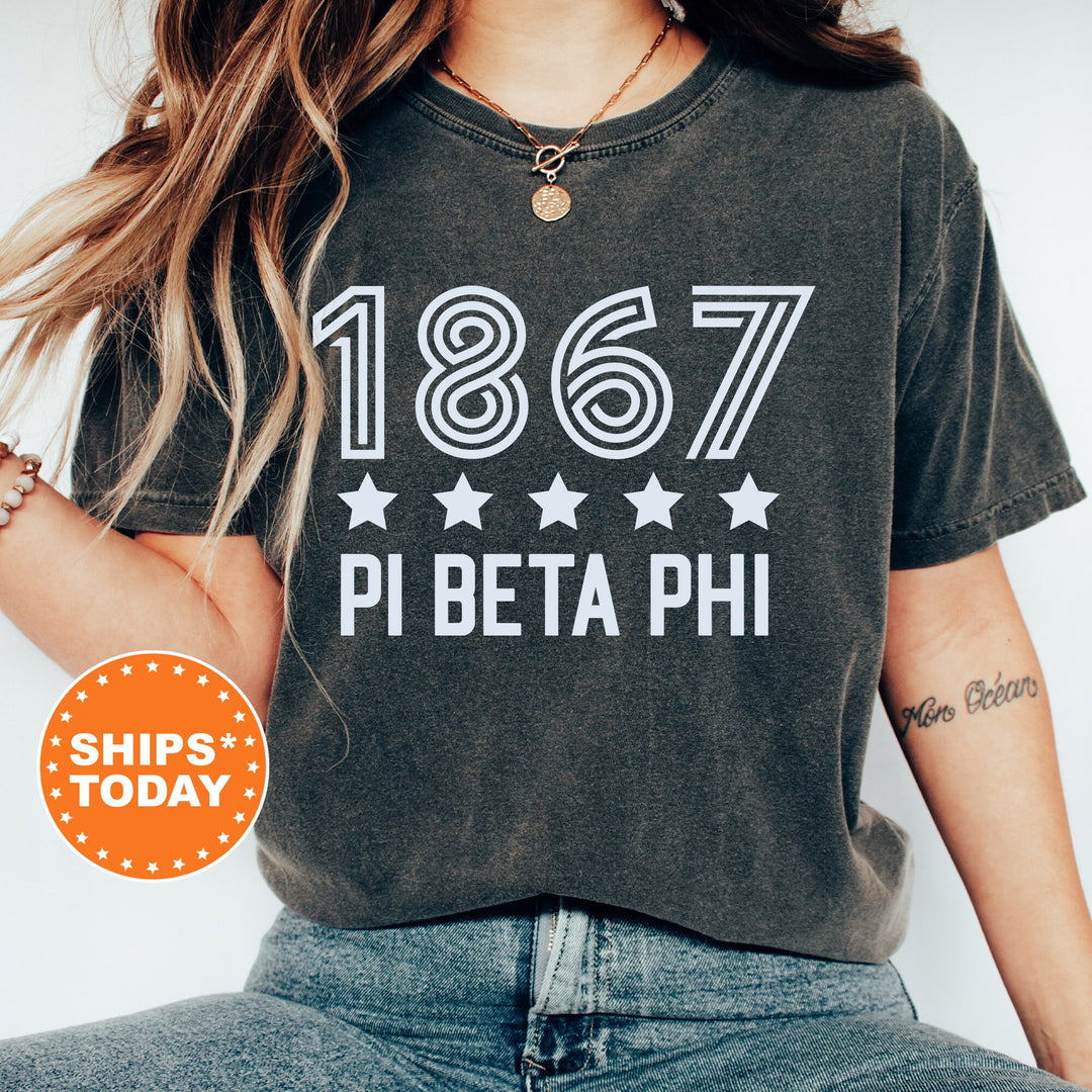 Pi Beta Phi Star Girls Sorority T-Shirt | Pi Phi Comfort Colors Shirt | Sorority Merch | Big Little Reveal Gift | Greek Apparel _ 16530g