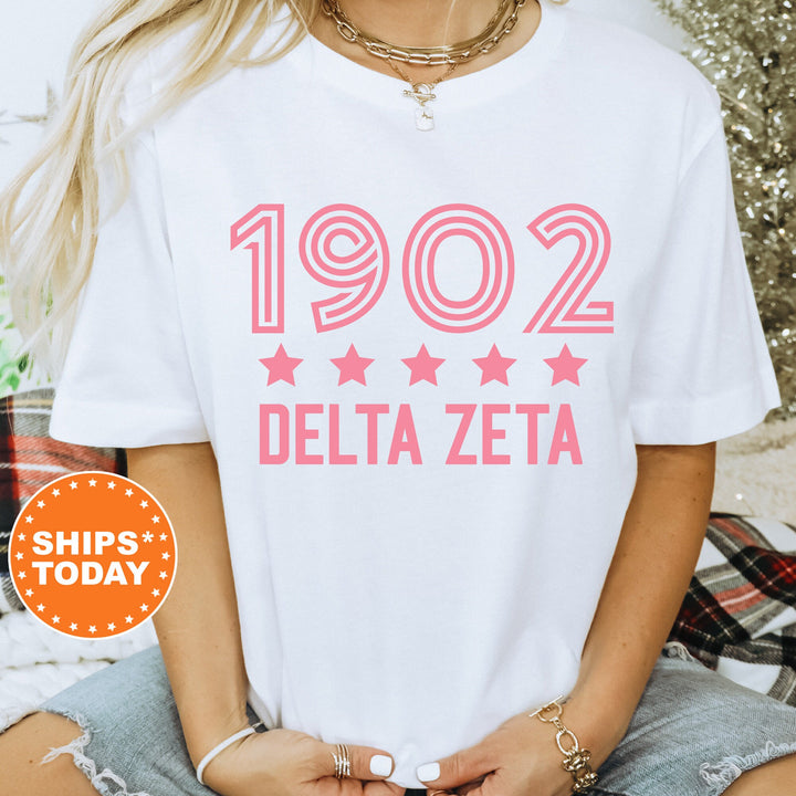 Delta Zeta Star Girls Sorority T-Shirt | Dee Zee Comfort Colors Shirt | Sorority Merch | Big Little Reveal Gift | Greek Apparel _ 16523g