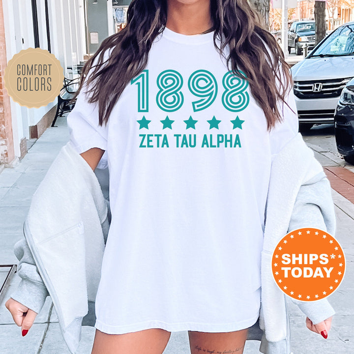 Zeta Tau Alpha Star Girls Sorority T-Shirt | ZETA Comfort Colors Shirt | Sorority Merch | Big Little Reveal Gift | Greek Apparel _ 16535g