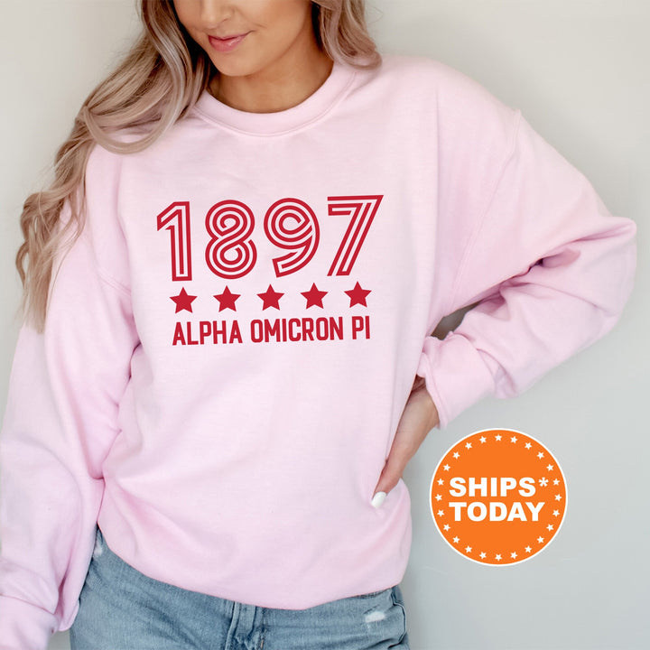 Alpha Omicron Pi Star Girls Sorority Sweatshirt | Alpha O Sorority Merch | Big Little Reveal Gifts | College Greek Sweatshirt _ 16514g