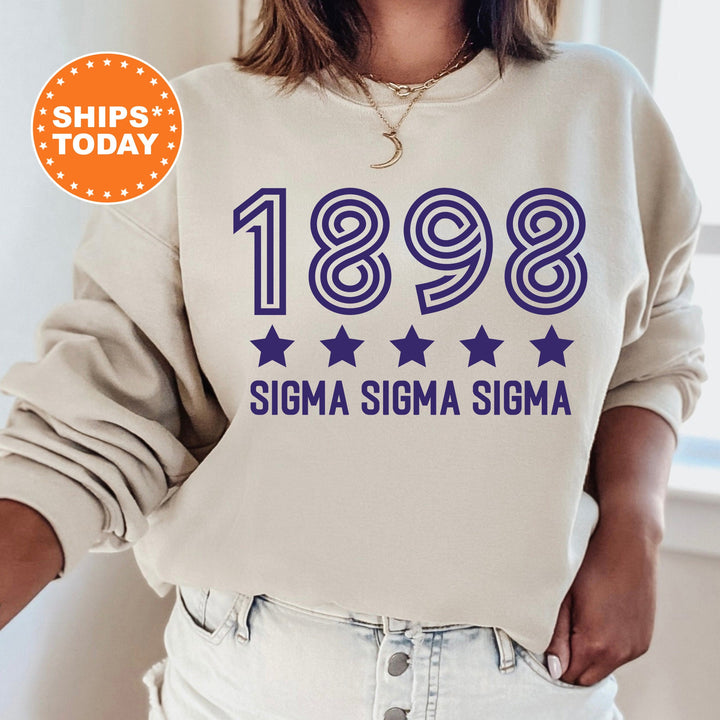 Sigma Sigma Sigma Star Girls Sorority Sweatshirt | Tri Sigma Sorority Merch | Big Little Sorority Gifts | College Greek Sweatshirt _ 16533g