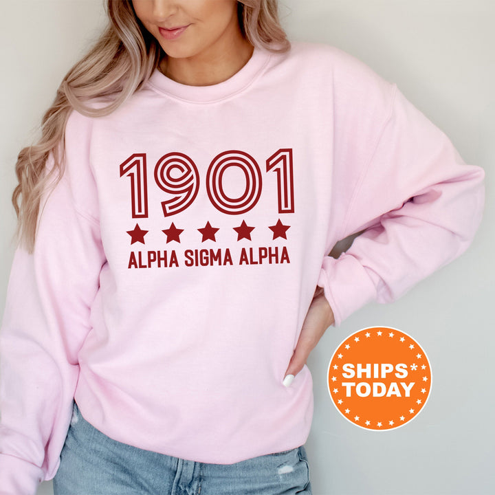 Alpha Sigma Alpha Star Girls Sorority Sweatshirt | Sorority Merch | Big Little Reveal Sorority Gifts | College Greek Sweatshirt _ 16516g