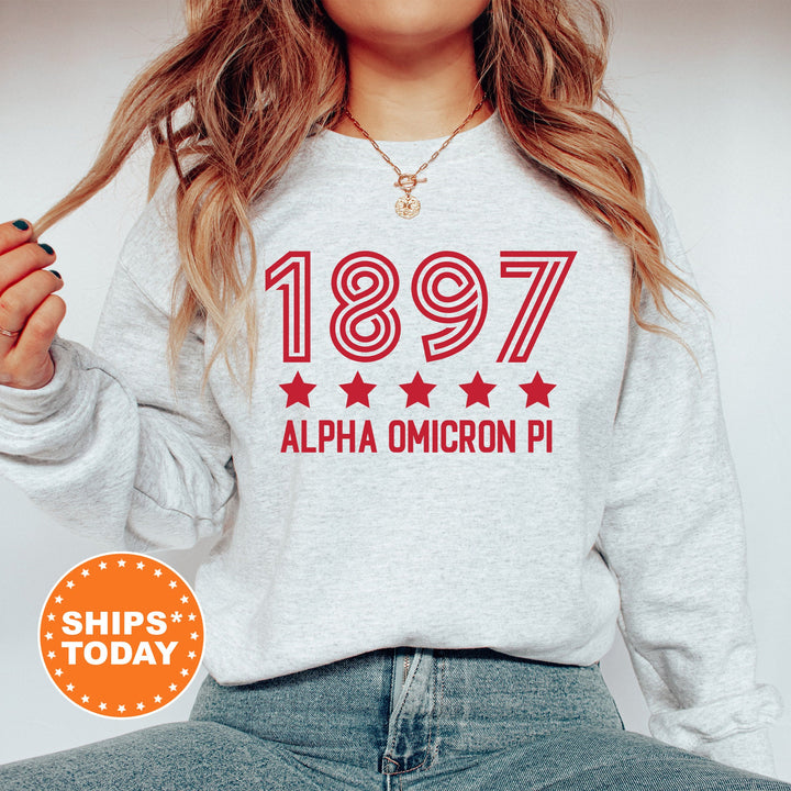 Alpha Omicron Pi Star Girls Sorority Sweatshirt | Alpha O Sorority Merch | Big Little Reveal Gifts | College Greek Sweatshirt _ 16514g