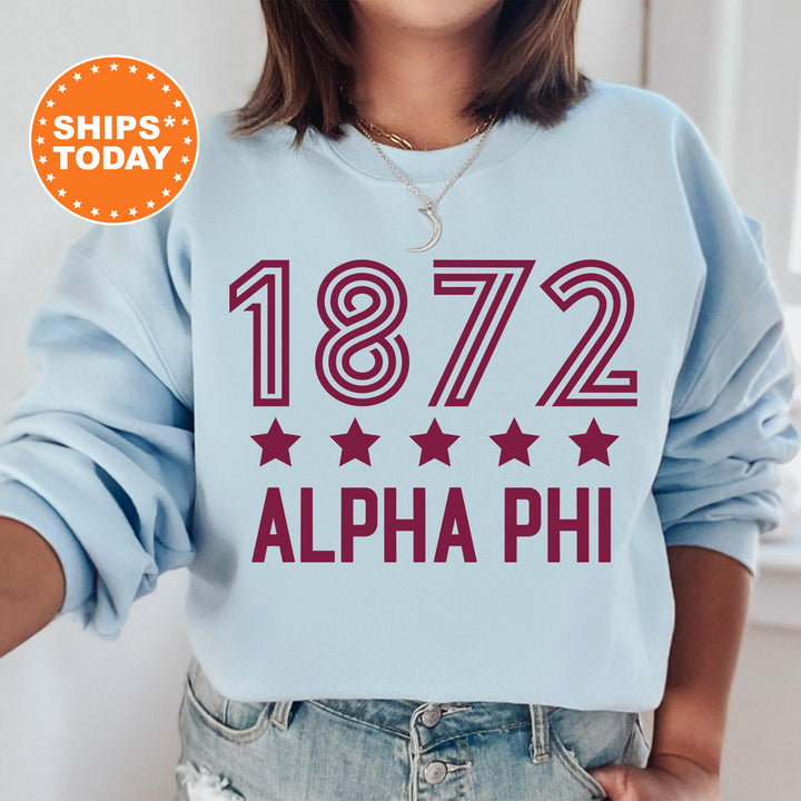 Alpha Phi Star Girls Sorority Sweatshirt | APHI Sorority Merch | Big Little Reveal | Alpha Phi Gifts | College Greek Sweatshirt _ 16515g