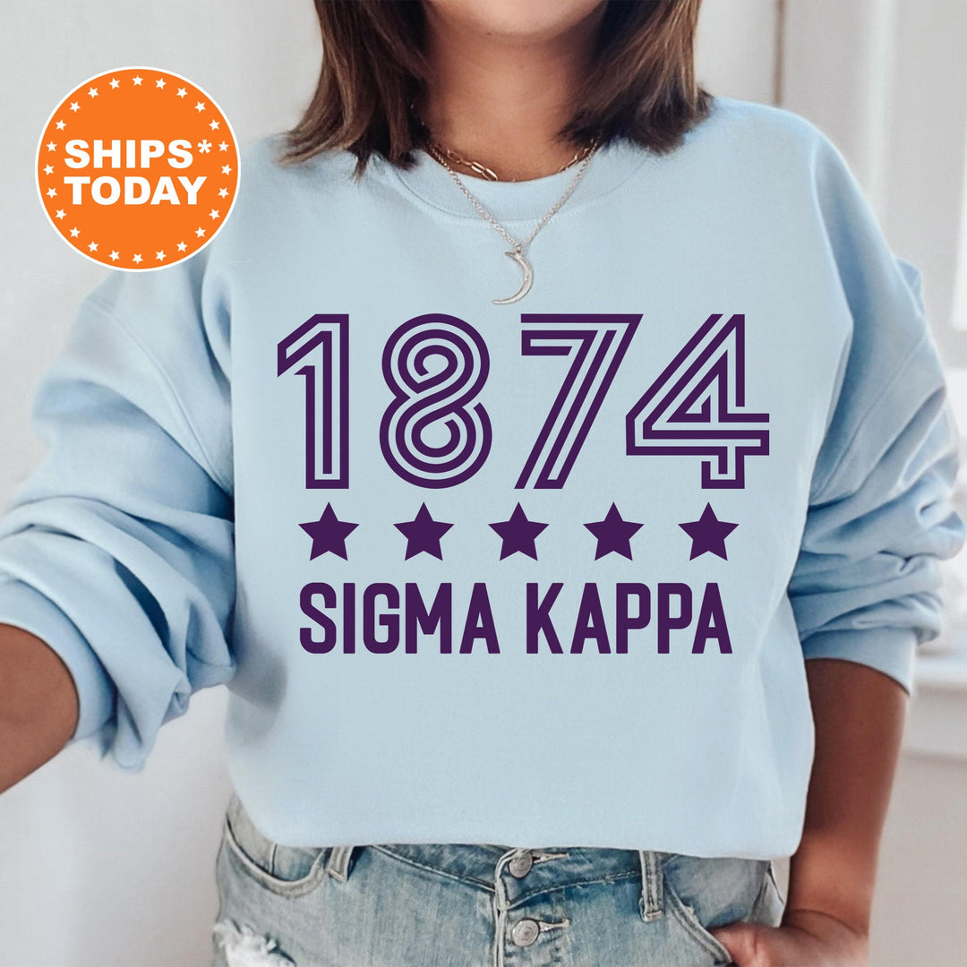 Sigma Kappa Star Girls Sorority Sweatshirt | Sigma Kappa Sorority Merch | Big Little Reveal Gifts | College Greek Sweatshirt _ 16532g