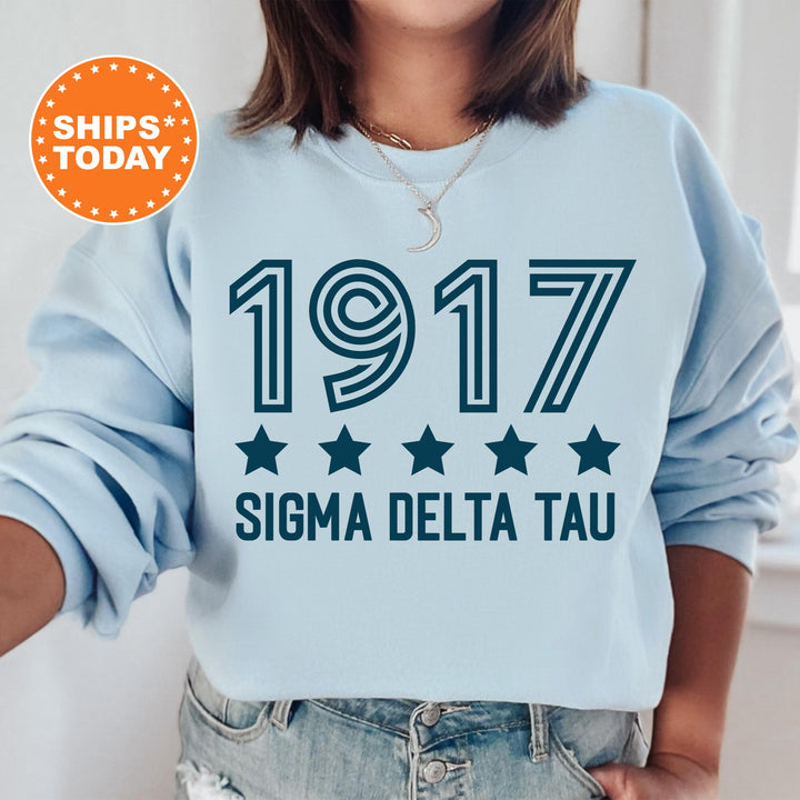 Sigma Delta Tau Star Girls Sorority Sweatshirt | Sig Delt Sorority Merch | Big Little Reveal Gifts | College Greek Sweatshirt _ 16531g