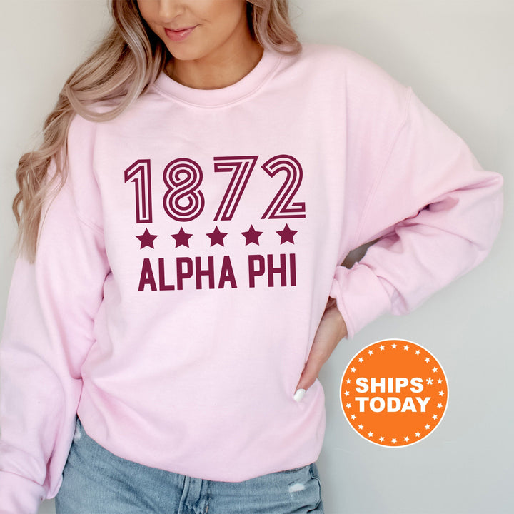 Alpha Phi Star Girls Sorority Sweatshirt | APHI Sorority Merch | Big Little Reveal | Alpha Phi Gifts | College Greek Sweatshirt _ 16515g