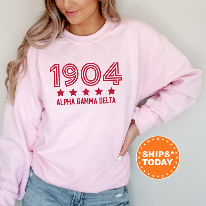 Alpha Gamma Delta Star Girls Sorority Sweatshirt | Alpha Gam Sorority Merch | Big Little Reveal Gifts | College Greek Apparel _ 16513g