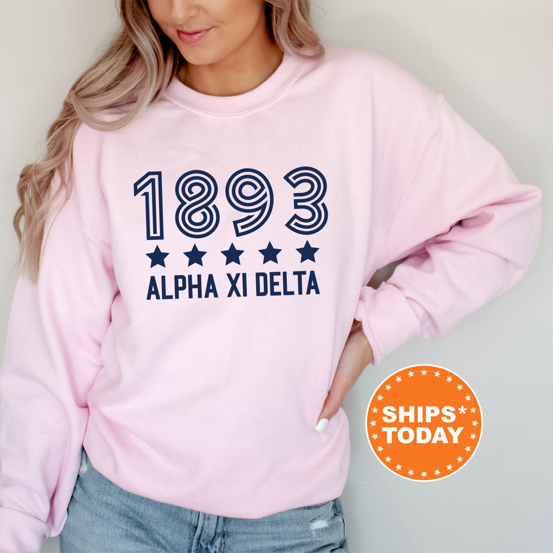 Alpha Xi Delta Star Girls Sorority Sweatshirt | AXID Sorority Merch | Big Little Reveal | Alpha Xi Gifts | College Greek Apparel _ 16518g