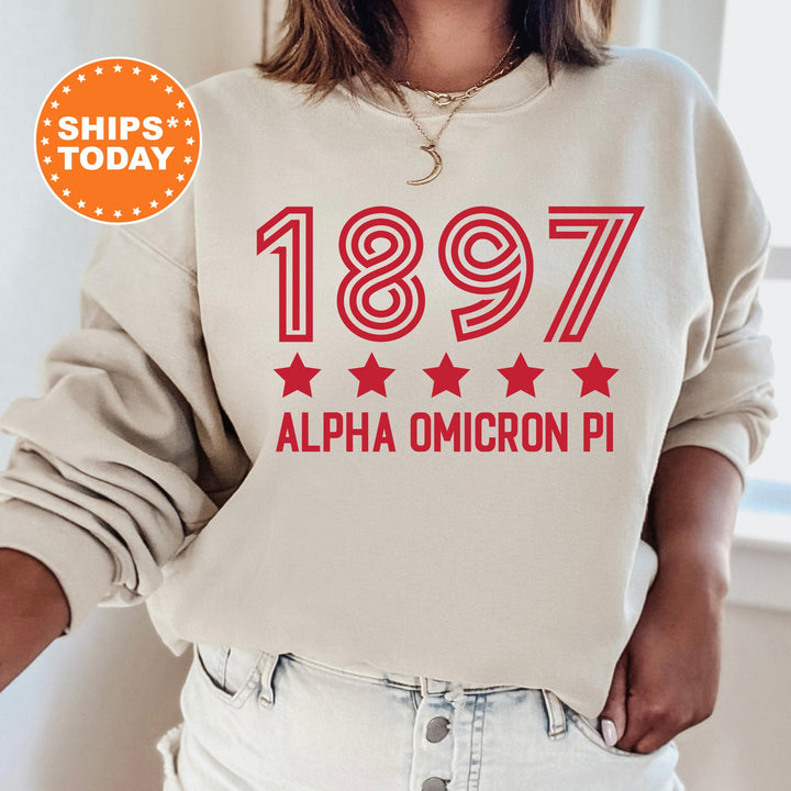 Alpha Omicron Pi Star Girls Sorority Sweatshirt | Alpha O Sorority Merch | Big Little Reveal Gifts | College Greek Sweatshirt _ 16514g