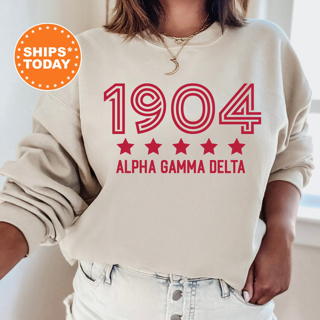 Alpha Gamma Delta Star Girls Sorority Sweatshirt | Alpha Gam Sorority Merch | Big Little Reveal Gifts | College Greek Apparel _ 16513g