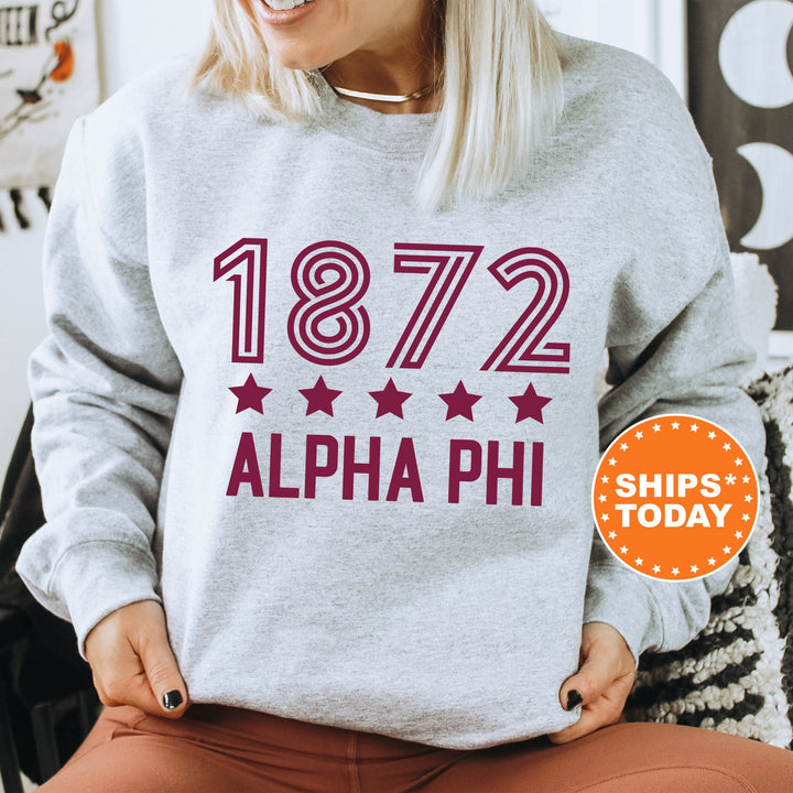 Alpha Phi Star Girls Sorority Sweatshirt | APHI Sorority Merch | Big Little Reveal | Alpha Phi Gifts | College Greek Sweatshirt _ 16515g