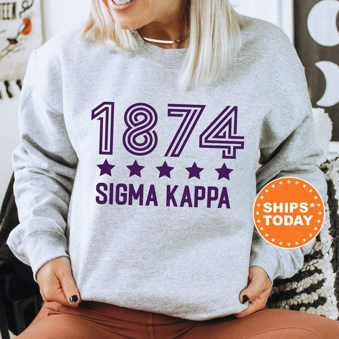 Sigma Kappa Star Girls Sorority Sweatshirt | Sigma Kappa Sorority Merch | Big Little Reveal Gifts | College Greek Sweatshirt _ 16532g