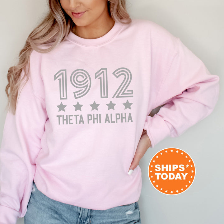 Theta Phi Alpha Star Girls Sorority Sweatshirt | Theta Phi Sorority Merch | Big Little Reveal Gifts | College Greek Sweatshirt _ 16534g