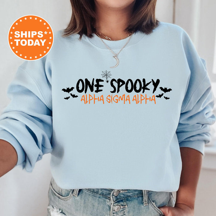 One Spooky Alpha Sigma Alpha | Alpha Sigma Alpha Halloween Sorority Sweatshirt | Big Little Reveal | Sorority Gift | Greek Apparel _  17113g