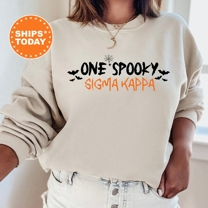 One Spooky Sigma Kappa | Sigma Kappa Halloween Sorority Sweatshirt | Big Little Reveal Gift | Sorority Merch | Greek Apparel _  17129g