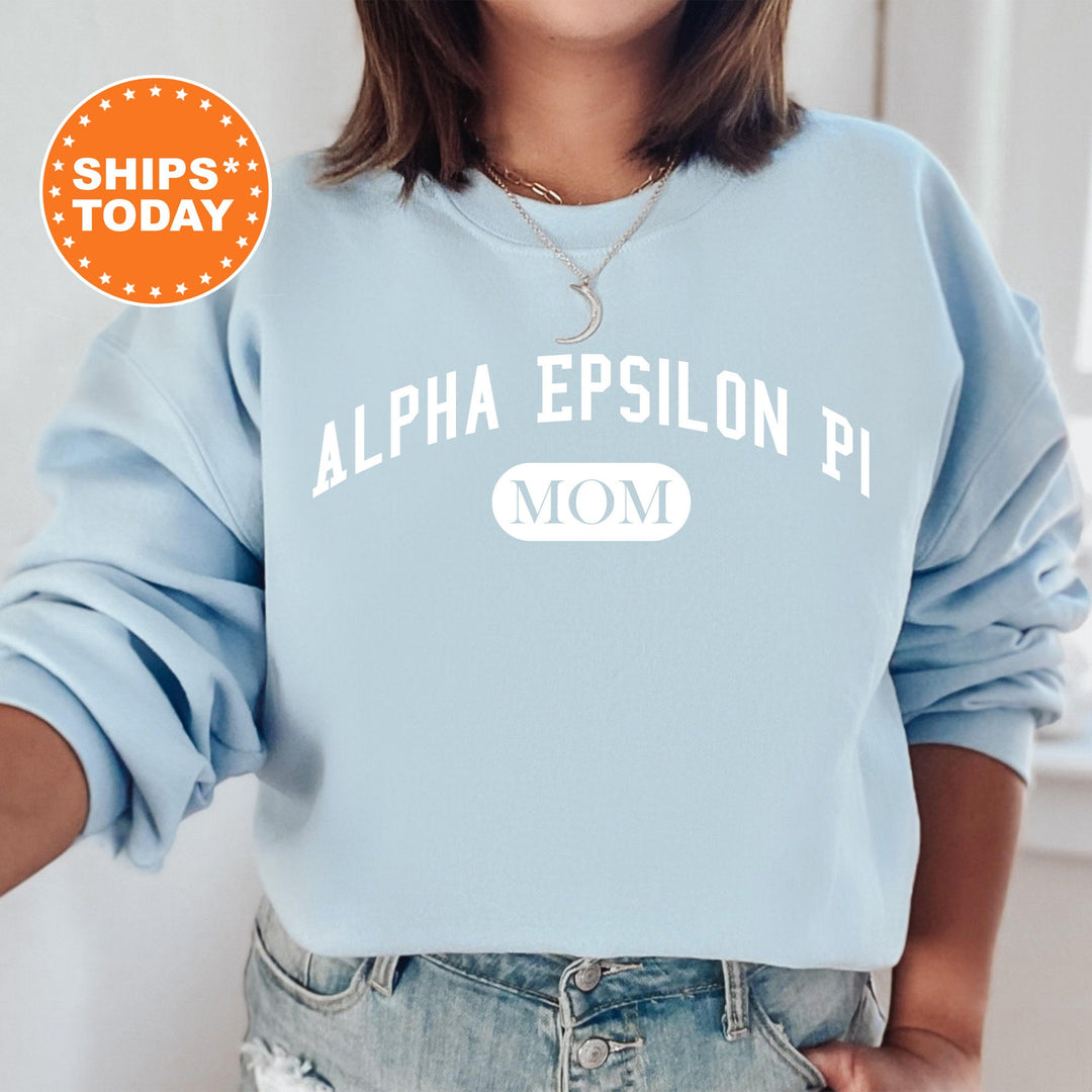 Alpha Epsilon Pi Athletic Mom Fraternity Sweatshirt | AEPi Mom Sweatshirt | Fraternity Mom Hoodie | Mother's Day Gift | Gift For Mom
