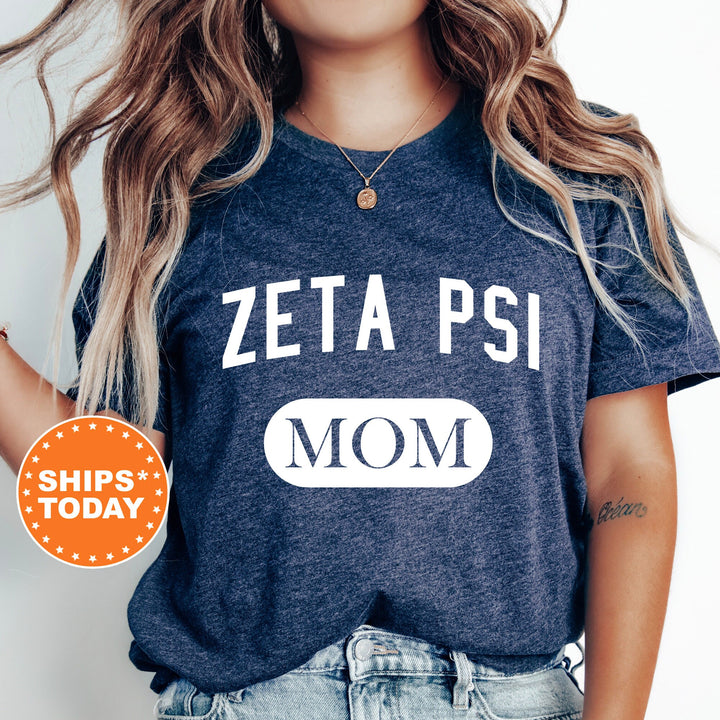 Zeta Psi  Athletic Mom Fraternity T-Shirt | Zete Mom Shirt | Fraternity Mom Comfort Colors Tee | Mother's Day Gift | Gift For Mom _ 6881g