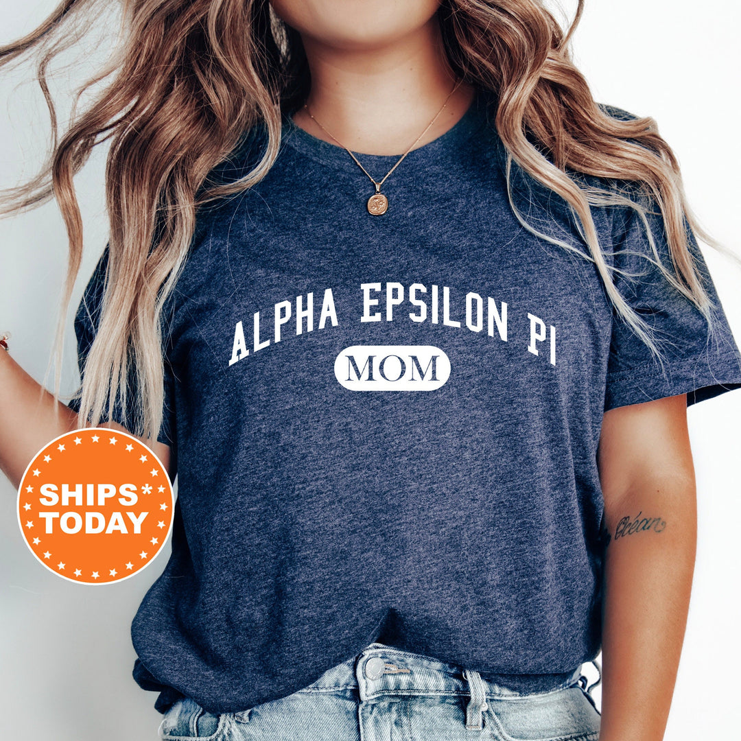 Alpha Epsilon Pi Athletic Mom Fraternity T-Shirt | AEPi Mom Shirt | Fraternity Mom Comfort Colors Tee | Mother's Day Gift For Mom _ 6851g