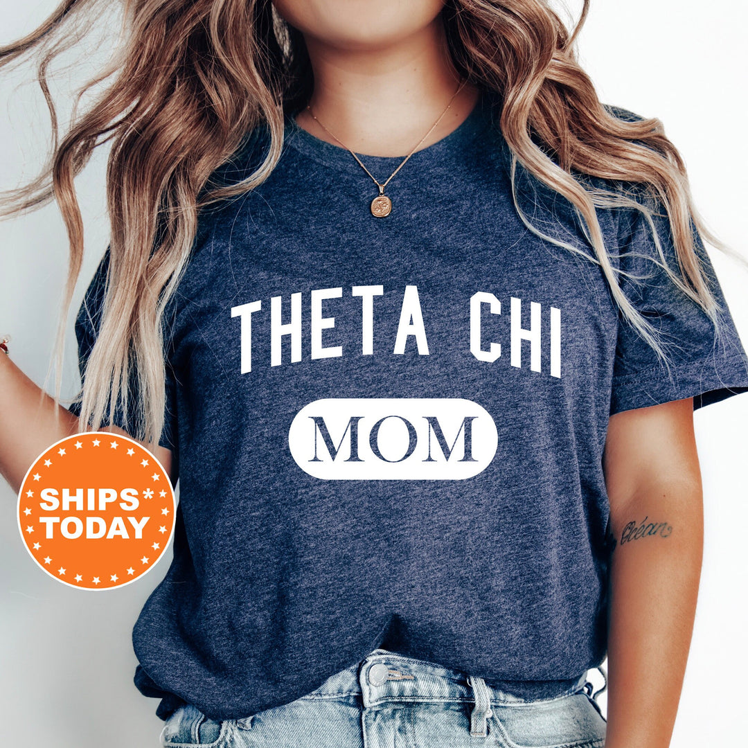 Theta Chi  Athletic Mom Fraternity T-Shirt | Theta Chi Mom Shirt | Fraternity Mom Comfort Colors Tee | Mother's Day Gift For Mom _  6879g