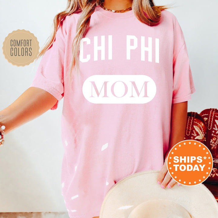 Chi Phi Athletic Mom Fraternity T-Shirt | Chi Phi Mom Shirt | Fraternity Mom Comfort Colors Tee | Mother's Day Gift | Gift For Mom _ 6856g
