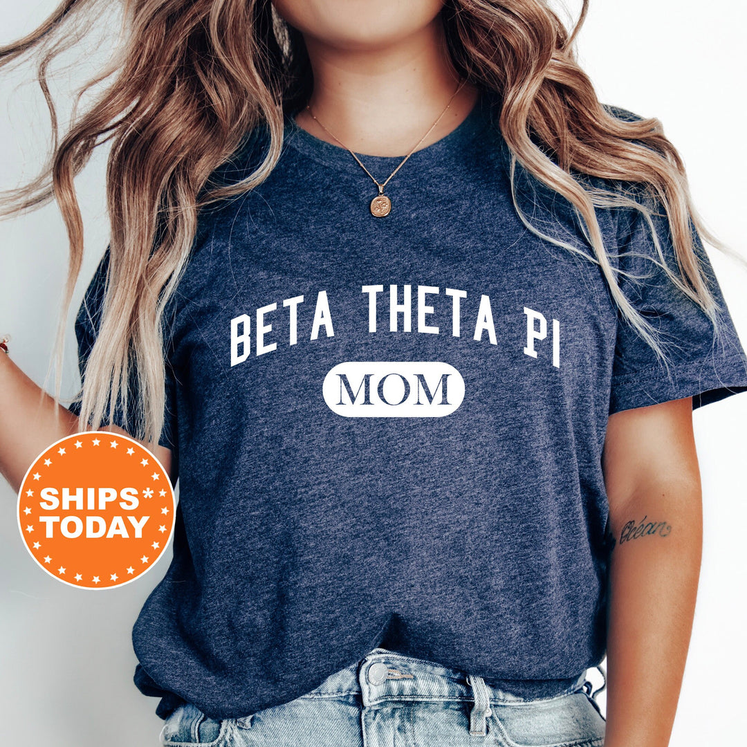 Beta Theta Pi Athletic Mom Fraternity T-Shirt | Beta Mom Shirt | Fraternity Mom Comfort Colors Tee | Mothers Day Gift | Gift For Mom _ 6855g