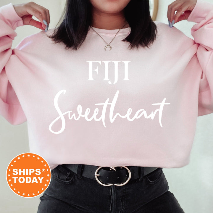 FIJI Cursive Sweetheart Fraternity Sweatshirt | FIJI Sweetheart Sweatshirt | Phi Gamma Delta Hoodie | Gift For Girlfriend