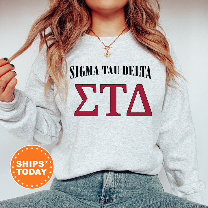 Sigma Tau Delta Greek Identity COED Sweatshirt | Sigma Tau Delta Sweatshirt | Greek Letters | Sorority Letters | Greek Apparel _ 15427g