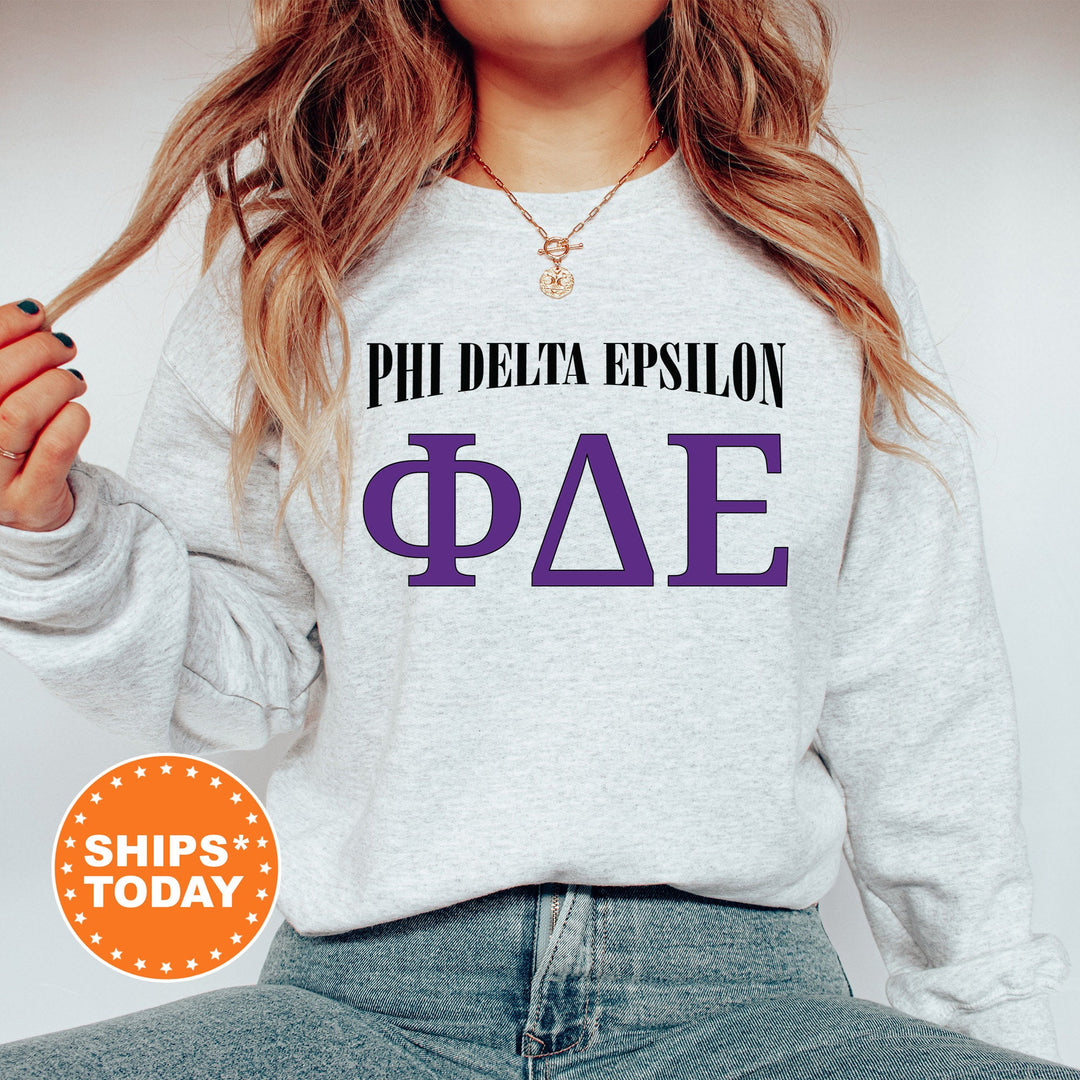 Phi Delta Epsilon Greek Identity COED Sweatshirt | PhiDE Sweatshirt | Greek Letters Sweatshirt | Sorority Letters | Greek Apparel _ 15424g