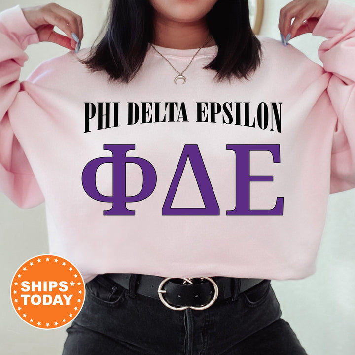 Phi Delta Epsilon Greek Identity COED Sweatshirt | PhiDE Sweatshirt | Greek Letters Sweatshirt | Sorority Letters | Greek Apparel _ 15424g