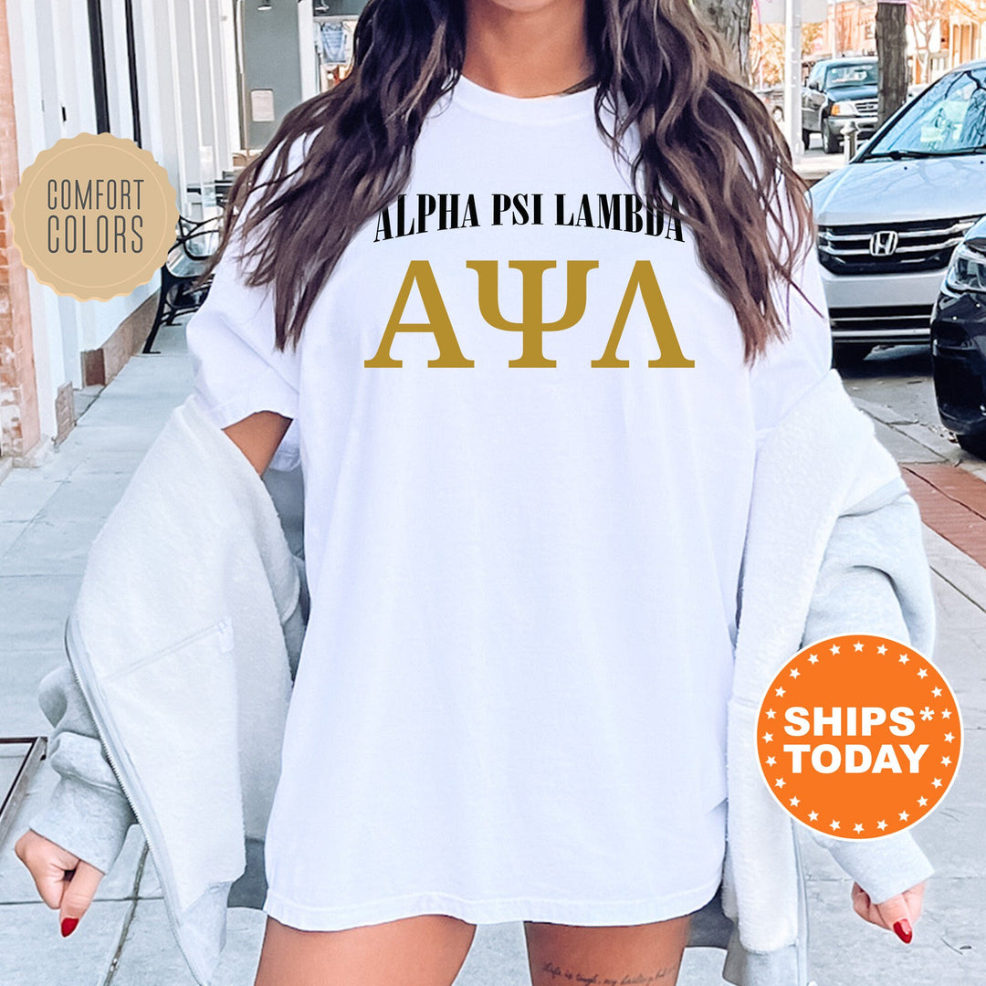 Alpha Psi Lambda Greek Identity COED T-Shirt | Alpha Psi Lambda Shirt | Comfort Colors Tee | Greek Letters | Sorority Letters _ 15416g