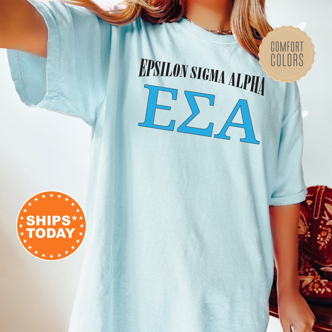 Epsilon Sigma Alpha Greek Identity COED T-Shirt | Epsilon Sigma Alpha Shirt | Comfort Colors Tee | Greek Letters | Sorority Letters _ 15419g