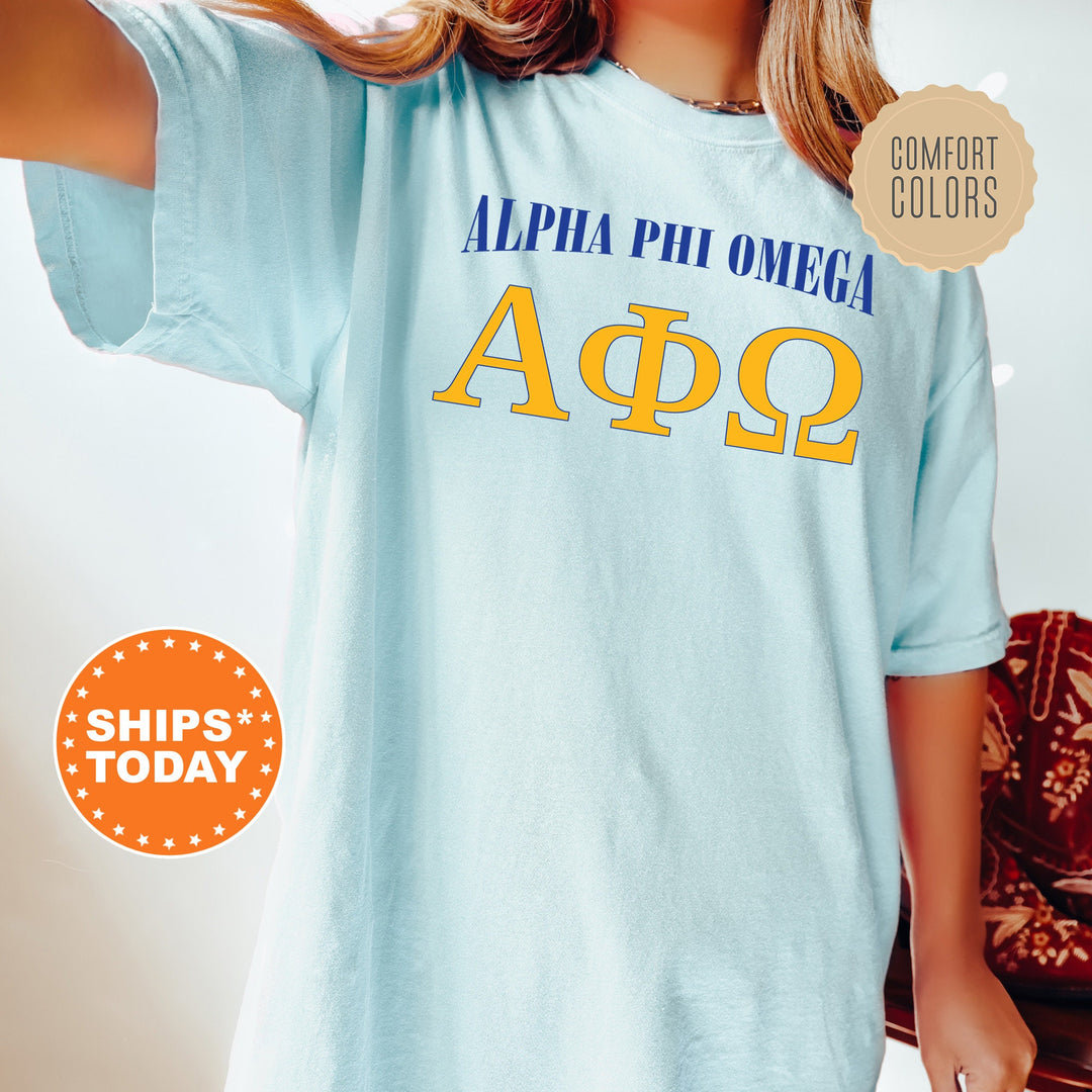 Alpha Phi Omega Greek Identity COED T-Shirt | Alpha Phi Omega Shirt | Comfort Colors Tee | APHIO Greek Letters | Sorority Letters _ 15415g