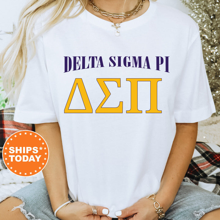 Delta Sigma Pi Greek Identity COED T-Shirt | Delta Sigma Pi Shirt | Comfort Colors Tee | Greek Letters | Sorority Letters _ 15418g