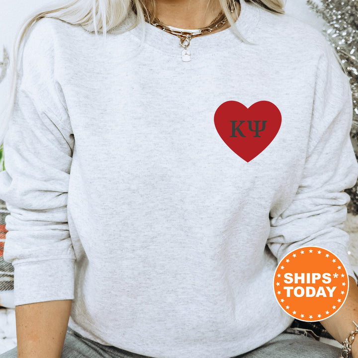 Kappa Psi Heartmark COED Sweatshirt | Kappa Psi Crewneck Sweatshirt | Greek Apparel | COED Fraternity Gift