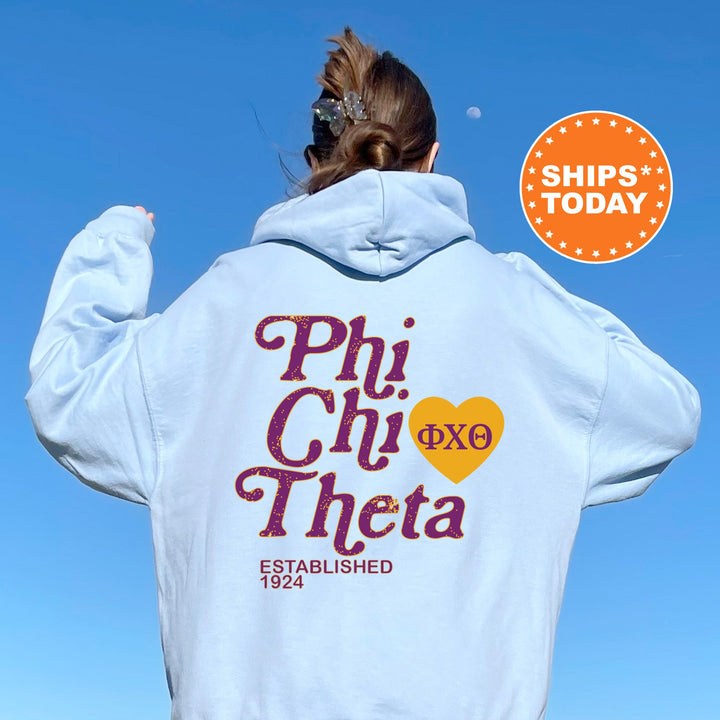 Phi Chi Theta Heartmark COED Sweatshirt | Phi Chi Theta Crewneck Sweatshirt | Greek Apparel | COED Fraternity Gift