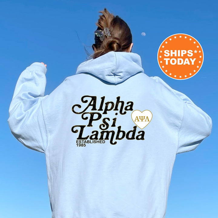 Alpha Psi Lambda Heartmark COED Sweatshirt | Alpha Psi Lambda Crewneck Sweatshirt | Greek Apparel | COED Fraternity Gift 15400g