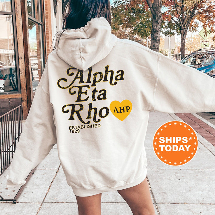 Alpha Eta Rho Heartmark COED Sweatshirt | Alpha Eta Rho Crewneck Sweatshirt | Greek Apparel | COED Fraternity Gift